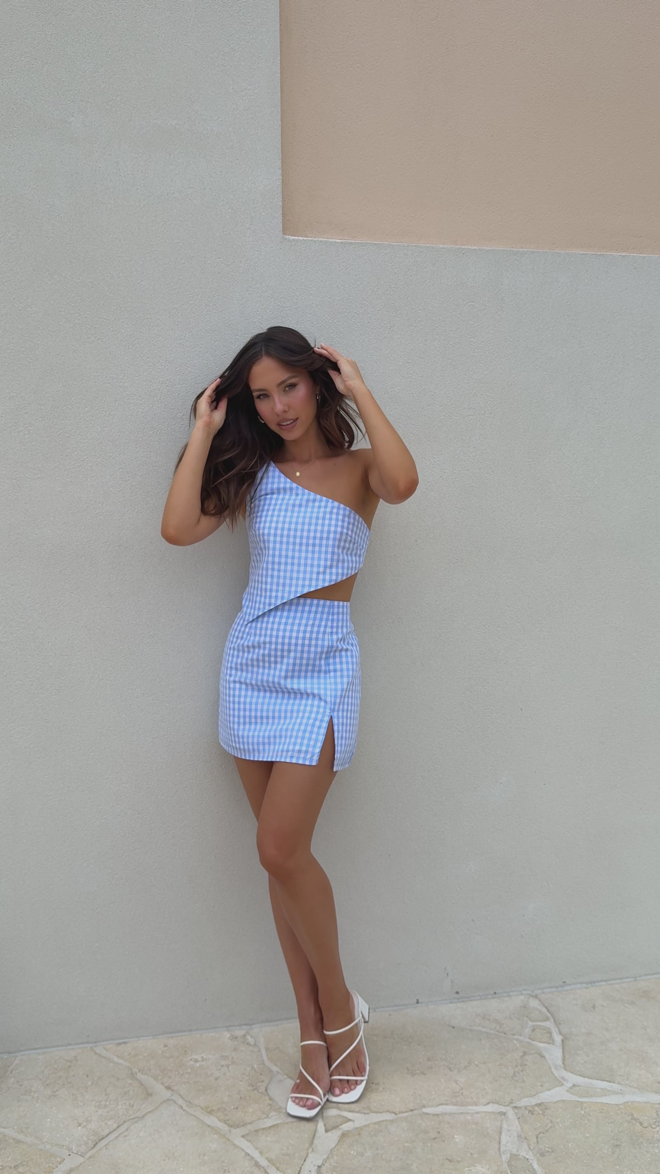 Jalisa Mini Skirt - Picnic Blue