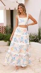 Sloane Maxi Skirt - Blue Summer