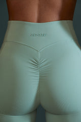 High Waist Wrap Over Leggings in Green