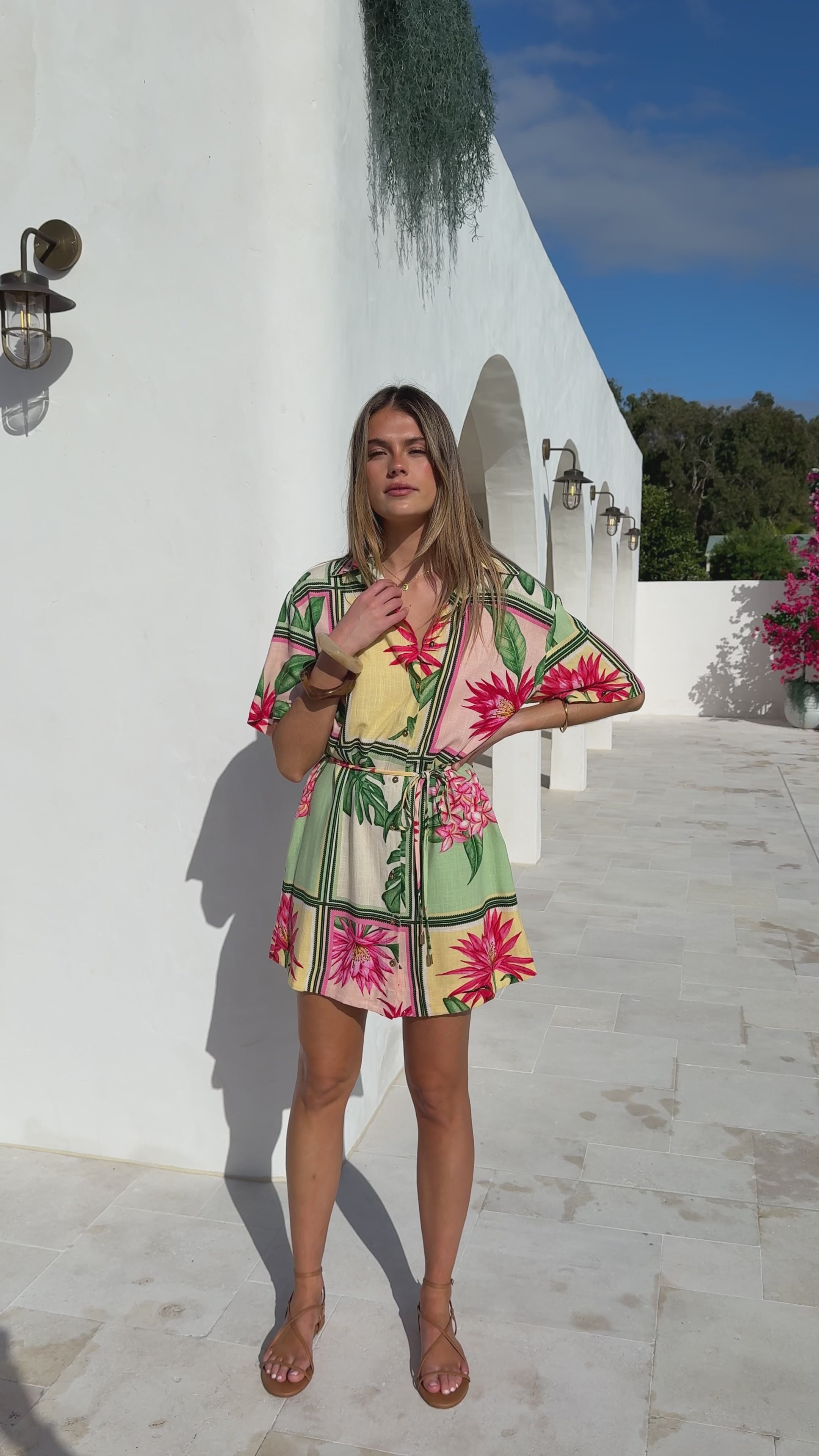 Tarika Mini Dress - Tropical Bloom
