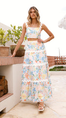 Sloane Maxi Skirt - Blue Summer