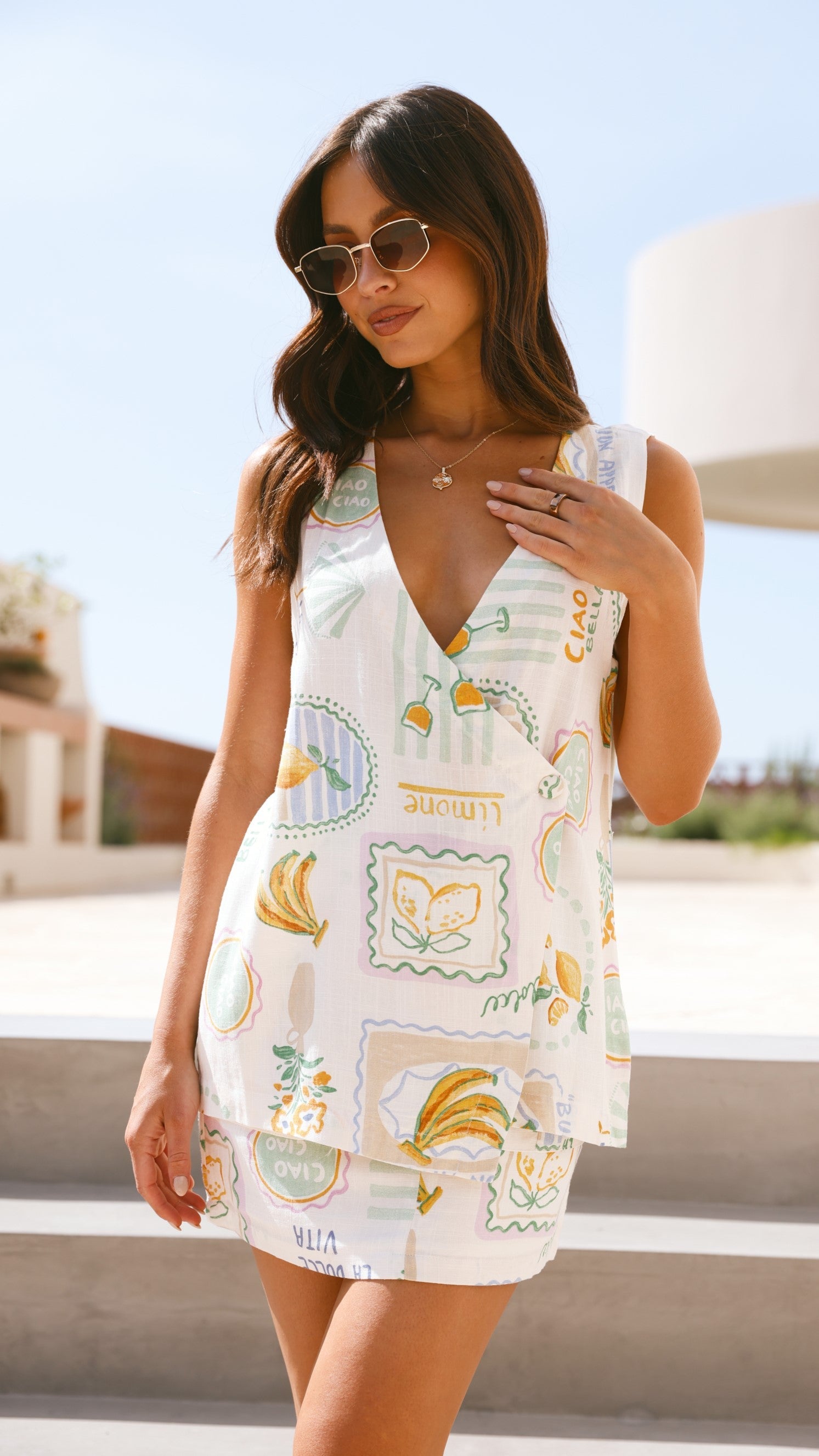 Marina Mini Skirt - Dolce Vita Print