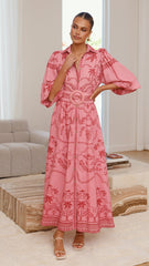 Xander Long Sleeve Maxi Dress - Mulberry