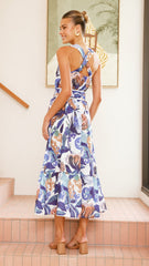 Reba Maxi Dress - Donatella Azure