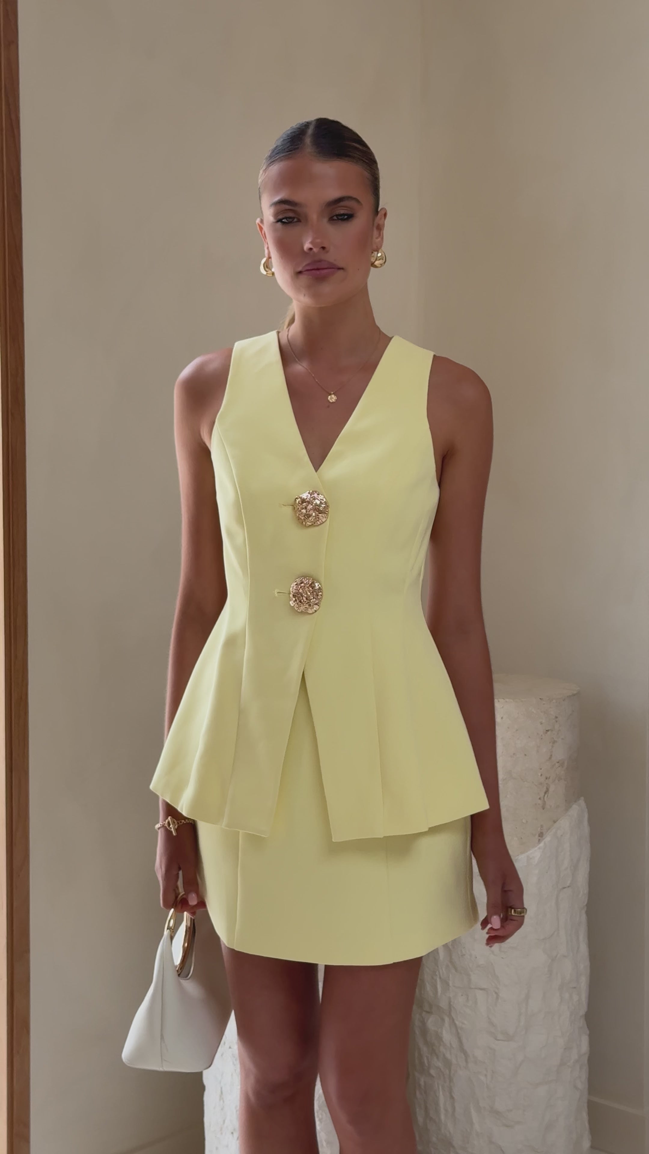 Rylie Mini Skirt - Lemon