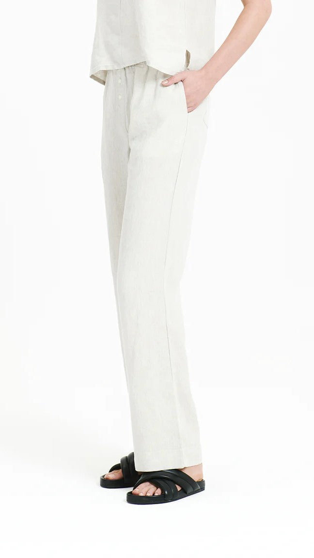 Linen Lounge Pant - Natural