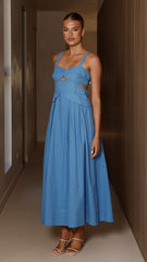 Harleigh Midi Dress - Blue