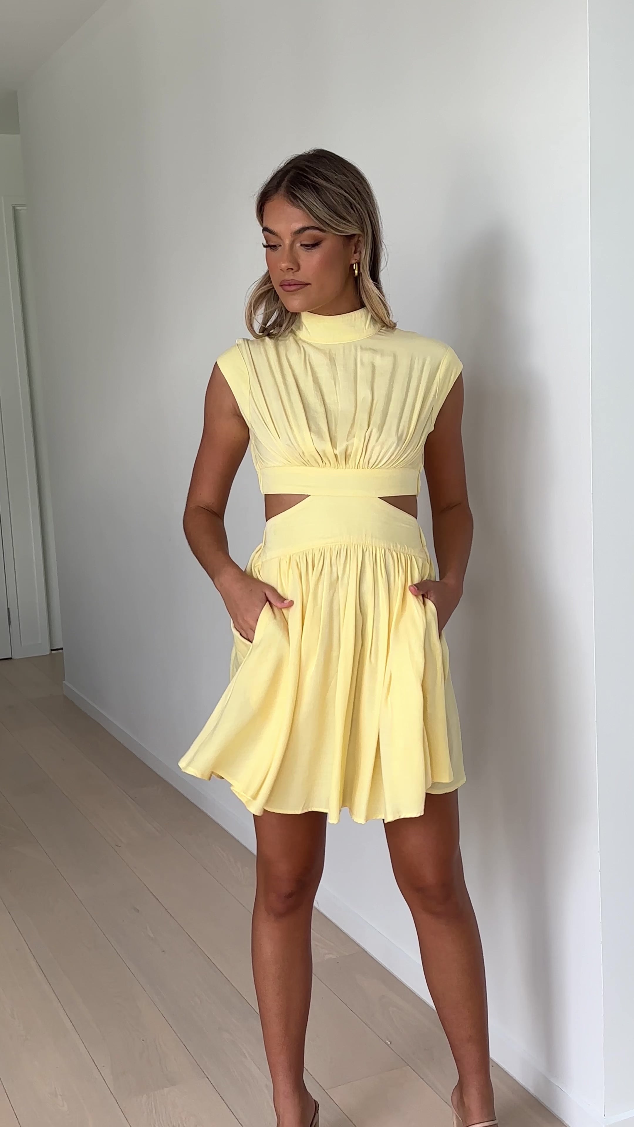 Beatrice Mini Dress - Yellow