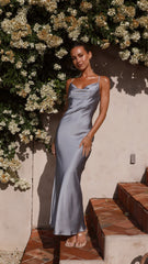 Willow Maxi Dress - Steel Blue