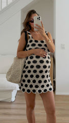 Laney Mini Dress - Black/Cream