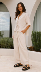 Lexi Linen Pants - Natural
