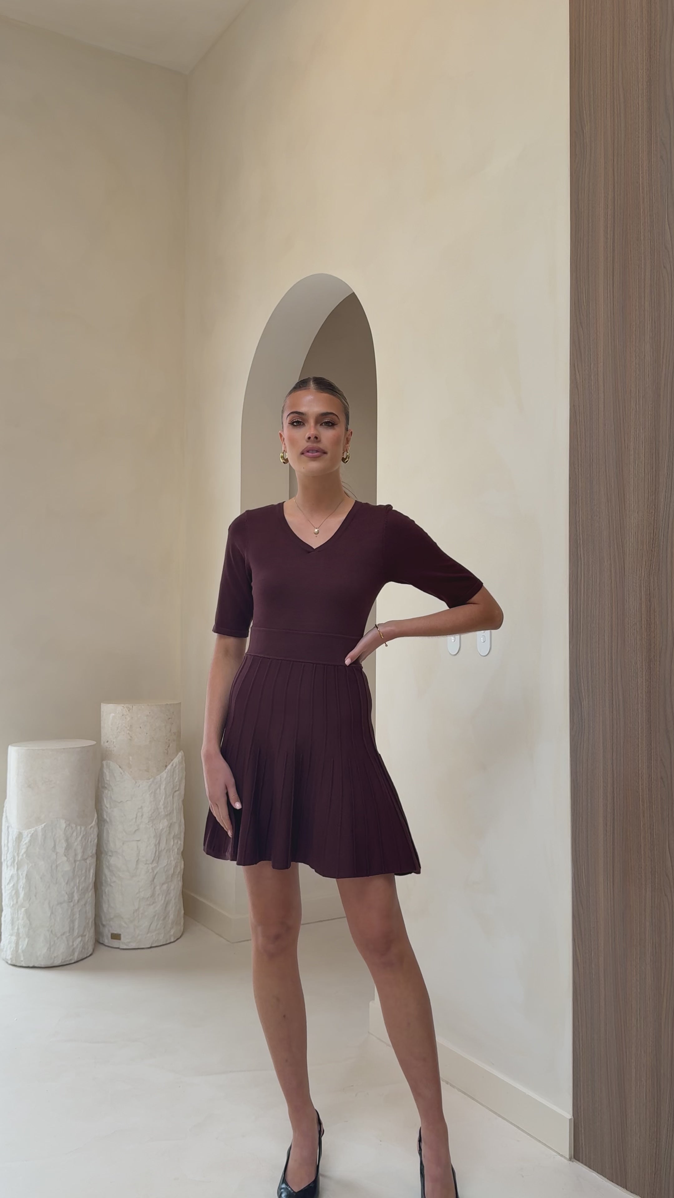 Jasmyn Mini Dress - Chocolate