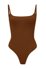 Intimates-Soft Mesh Bodysuit in Chestnut