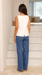 Rochelle Vest Top - White