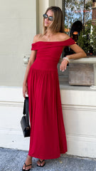 Manalla Maxi Dress - Cherry