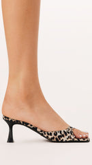 Tilden Heel - Leopard Satin