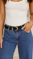 Maya Leather Belt - Black