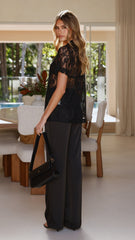 Adley Shirt - Black Lace