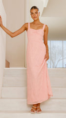 Gianna Maxi Dress - Pink Lace