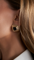Bronnie Earrings - Gold / Black