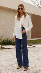 Juliana Button Up Shirt - White