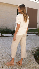 Cammie Capri Pants - Oat