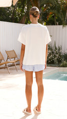 Portugal Top and Shorts Set - White/Blue
