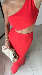Abia Maxi Dress - Red