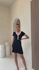 Kaylee Pleat Dress - Black