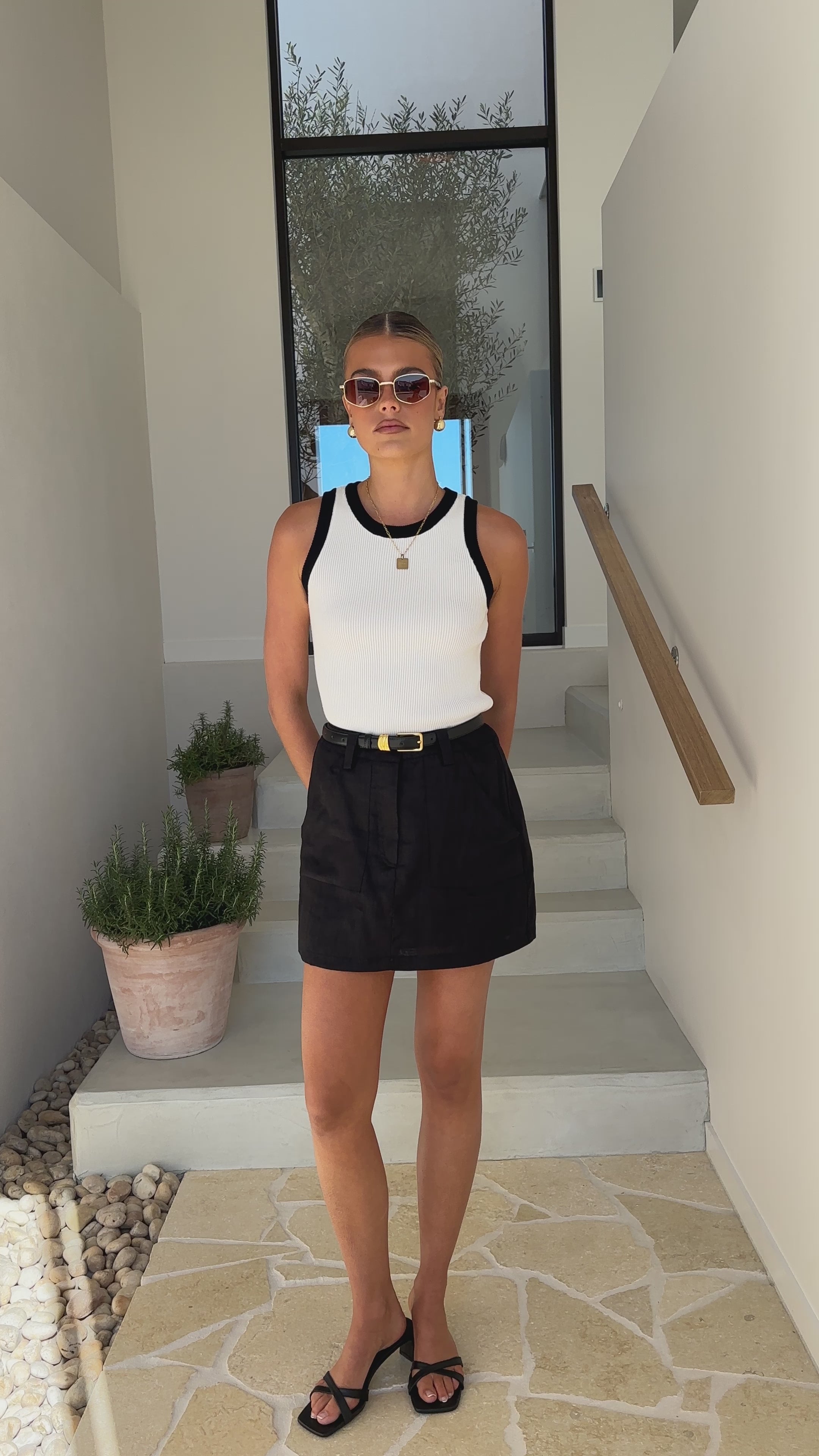 Maggie Mini Skirt - Black