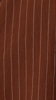 Kloa Button Up Top - Brown Pinstripe