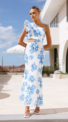 Amina Maxi Dress - Blue Rose