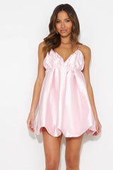 Pretty Doll Satin Mini Dress Pink