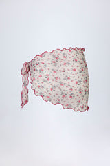 Molinas-Side-Tie Sarong in Red Floral