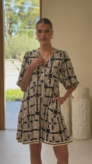 Tabitha Mini Dress - Cortana Print