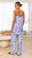 Yasmin Longline Top - Yasmin Blue