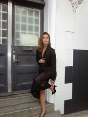 Louisa Lace Maxi Skirt - Black