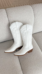 Ottilie Boots - White