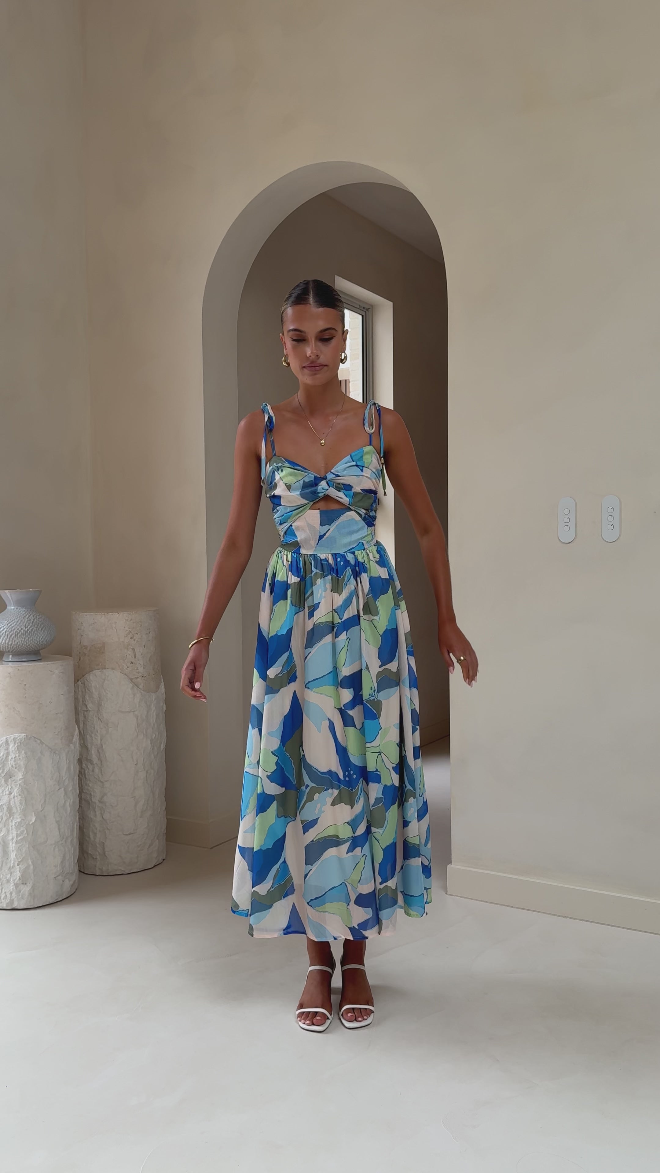 Saila Maxi Dress - Blue Print