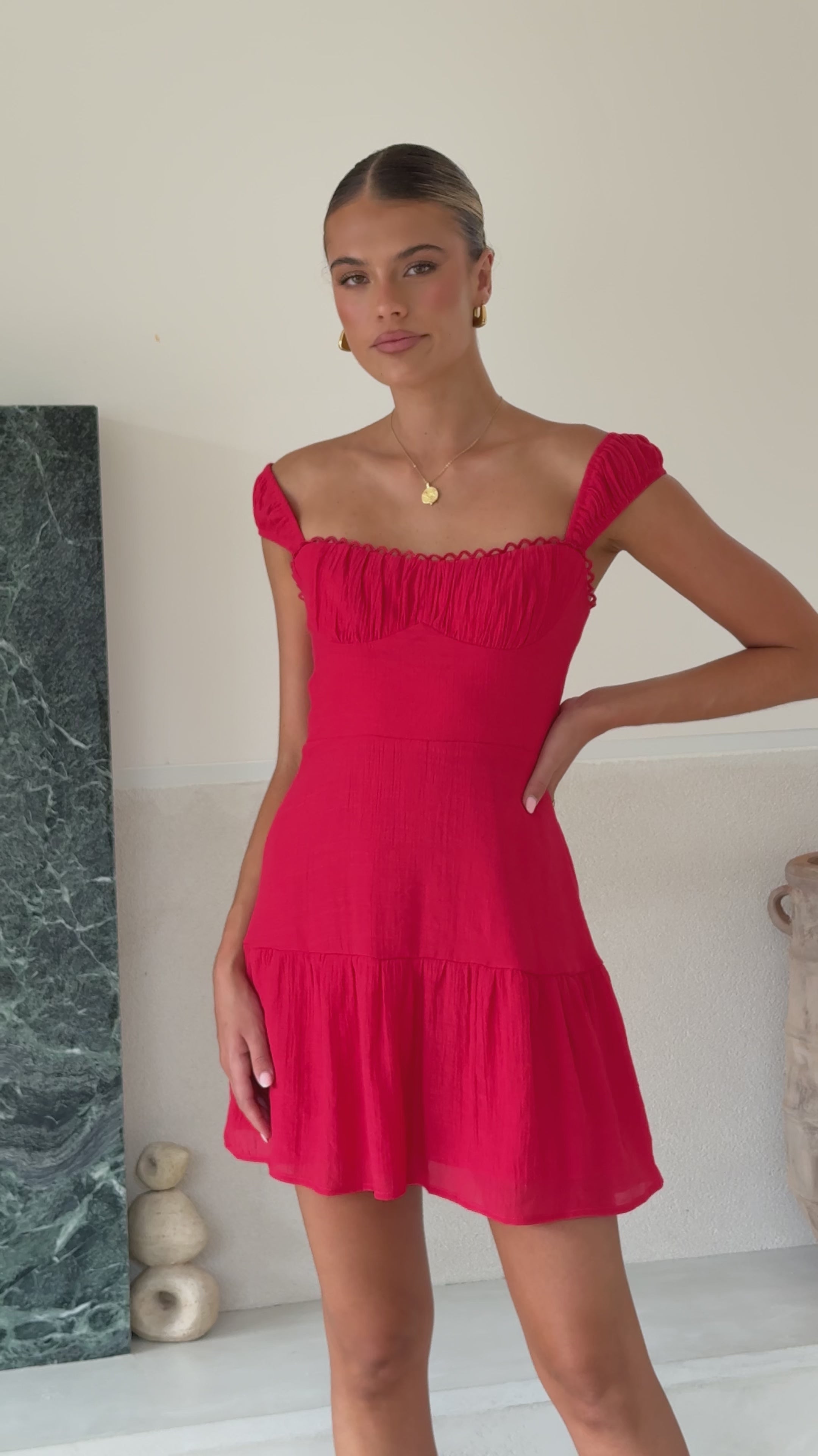 Pascah Mini Dress - Red