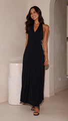 Verje Halter Maxi Dress - Black