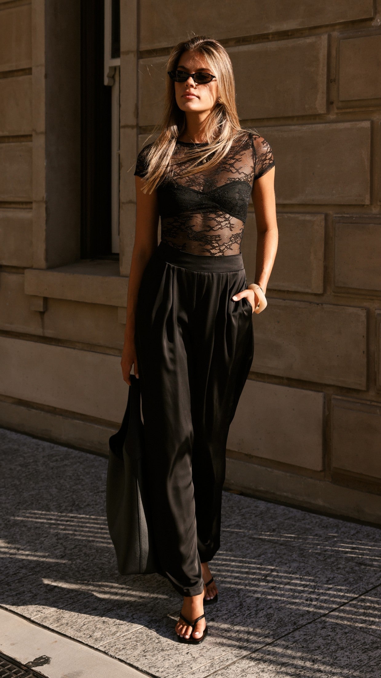 Kaylee Lace Top - Black