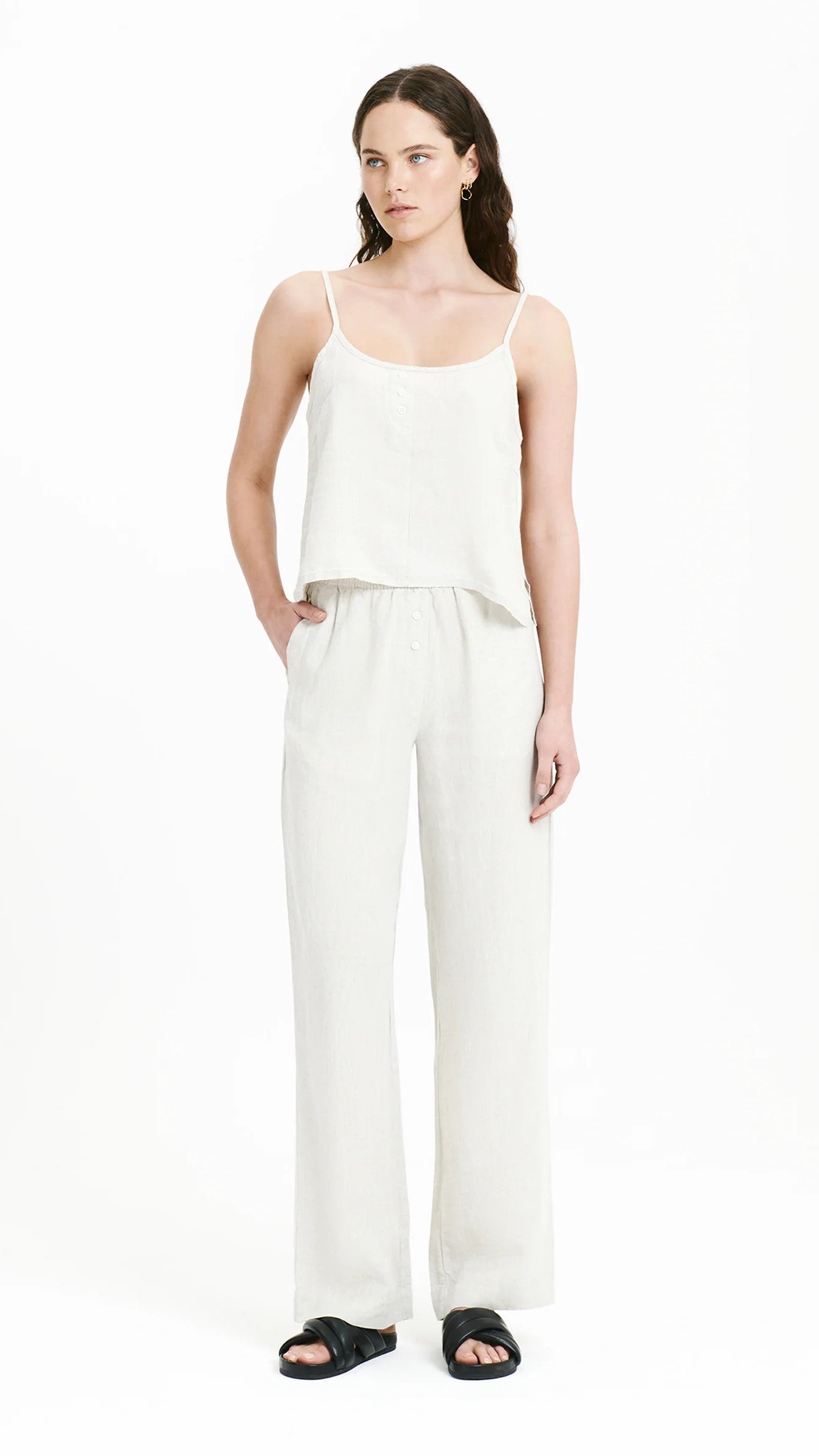 Linen Lounge Pant - Natural