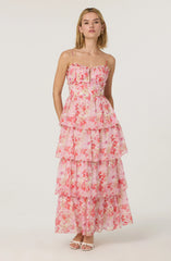 Vonnessa Pleated Tiered Maxi Dress