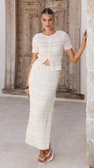 Maisie Maxi Skirt - Cream