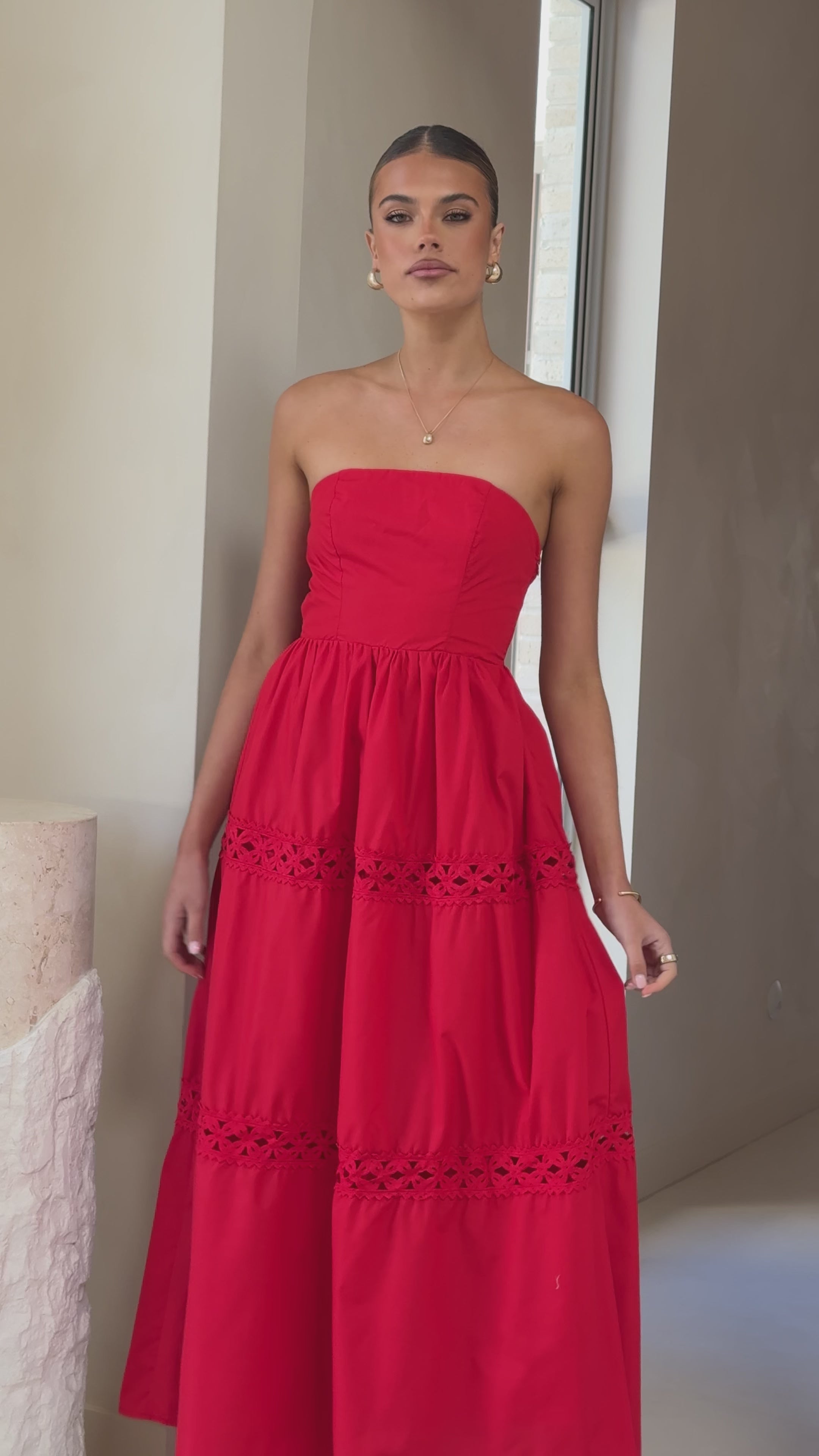 Silene Maxi Dress - Red
