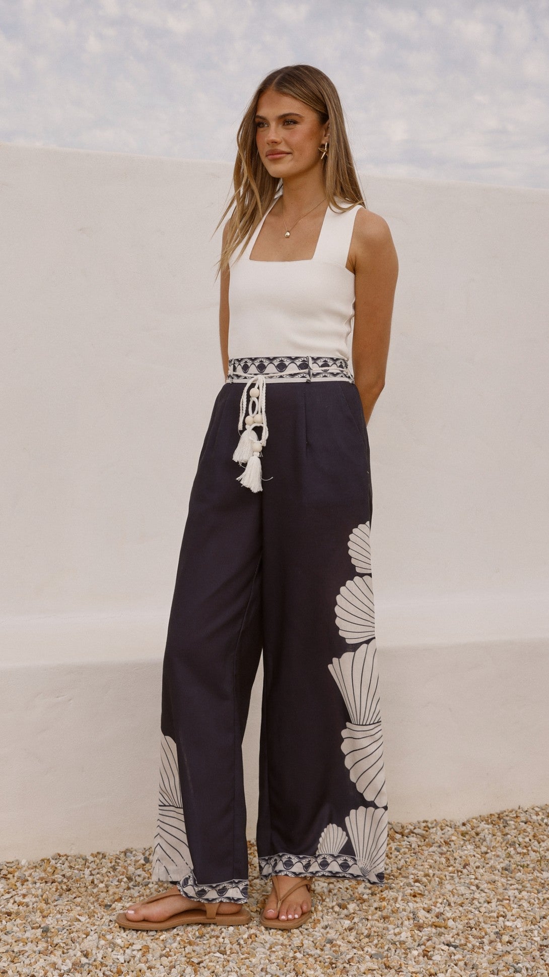 Tessa Wide Leg Pants - Black