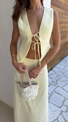 Lucy Maxi Skirt - Lemon