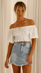 Tammy Mini Skirt - Light Denim