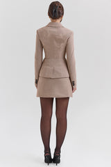 Puppytooth Check Hourglass Jacket